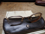 Vtg S/C 1/10 12K Gold Filled Half Frame Wire Rim Eye Glasses Good Shape!