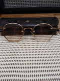 Vtg S/C 1/10 12K Gold Filled Half Frame Wire Rim Eye Glasses Good Shape!