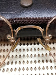 Vtg S/C 1/10 12K Gold Filled Half Frame Wire Rim Eye Glasses Good Shape!