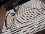 Vtg S/C 1/10 12K Gold Filled Half Frame Wire Rim Eye Glasses Good Shape!