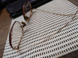Vtg S/C 1/10 12K Gold Filled Half Frame Wire Rim Eye Glasses Good Shape!