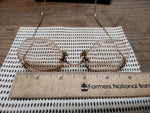 Vtg S/C 1/10 12K Gold Filled Half Frame Wire Rim Eye Glasses Good Shape!