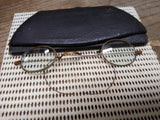 Vtg Antique Civil War Era Wire Oval Rim Eye Glasses w/Case Restoration Parts Lot