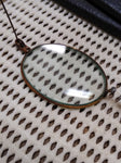 Vtg Antique Civil War Era Wire Oval Rim Eye Glasses w/Case Restoration Parts Lot