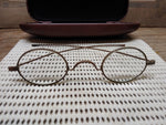 Vtg Antique Civil War Era Wire Oval Rim Eye Glasses in Good Shape!