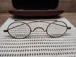 Vtg Antique Civil War Era Wire Oval Rim Eye Glasses in Good Shape!