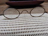 Vtg Antique Civil War Era Wire Oval Rim Eye Glasses in Good Shape!