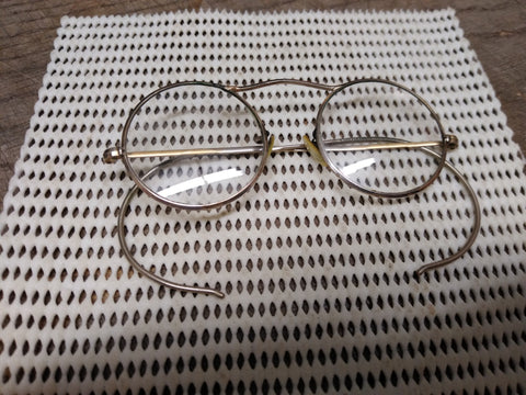 Vtg Gold Filled Wire Rim Round Lens Hippy John Lennon Style Eye Glasses