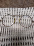Vtg Gold Filled Wire Rim Round Lens Hippy John Lennon Style Eye Glasses