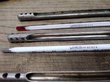 Vtg 3 Pc Thermometer Lot Weksler HB Heavy Duty Steel Cased Glass Works Good Cond