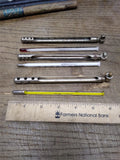 Vtg 3 Pc Thermometer Lot Weksler HB Heavy Duty Steel Cased Glass Works Good Cond