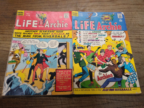 Vtg 2 Pc Lot 1966 May No. 49 1967 June No 62 Archie Comics Life With Archie