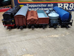 Vtg HO Scale PIKO BR95 Locomotive Freight Train Set 5 Cars Germany w/Box Works!!