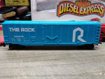 Vtg HO Bachmann Santa Fe Locomotive Diesel Express Train Set 3 Cars w/Box Works!