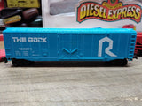 Vtg HO Bachmann Santa Fe Locomotive Diesel Express Train Set 3 Cars w/Box Works!