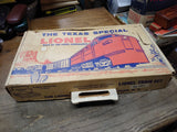 Vtg O Gauge Lionel Texas Special Train Set 5 Cars Airplane 1055 Loco Works w/Box