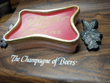 Vtg Miller High Life Champaign Of Bottled Beers Lighted Wood Grain Sign 25"x12"