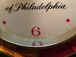 Vtg Schmidt's Light Beer Of Philadelphia Lighted Wood Grain Clock Sign 10" x 9"