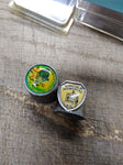 Vtg 2 Pc Pewter Souvenir Thimble Lot Idaho Syringa Mt Blue Bird Lincoln Memorial