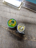 Vtg 2 Pc Pewter Souvenir Thimble Lot Idaho Syringa Mt Blue Bird Lincoln Memorial