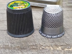 Vtg 2 Pc Pewter Souvenir Thimble Lot Idaho Syringa Mt Blue Bird Lincoln Memorial