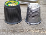 Vtg 2 Pc Pewter Souvenir Thimble Lot Idaho Syringa Mt Blue Bird Lincoln Memorial