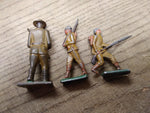 Vtg 3 Piece Barclay Manoil WWI Painted Toy Lead Soldier Lot