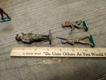 Vtg 3 Piece Barclay Manoil WWI Painted Toy Lead Soldier Lot