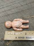 Vtg Renwal No 8 Tiny Jointed Arms Legs Plastic Doll Blue Eyes 2.25" Dollhouse