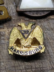 Vtg 8 Pc Lapel Hat Pin Lot 32 Masonic Navy Honorable Discharge I Want You Army++
