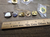 Vtg 8 Pc Lapel Hat Pin Lot 32 Masonic Navy Honorable Discharge I Want You Army++