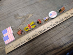 8 Pc Lapel Hat Pin Lot Army National Guard Yellow Ribbon American Flag Patriotic