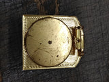 Vtg Gold Tone Brooch Pin Jewelry With Red Stone and Rotating 5 Photograph Window