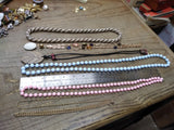 Vtg Jewelry Lot Rhinestone Brooches Alice Caviness Marvella Milk Glass Earrings