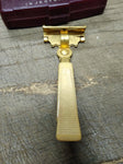 Vtg Eversharp Schick Gold Tone Injector Razor w/Original Case Good Shape!