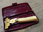 Vtg Eversharp Schick Gold Tone Injector Razor w/Original Case Good Shape!