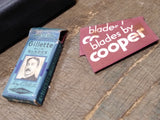 Vtg Gillette Gold Tech Safety Razor w/Original Case and Paper Label Good Shape!