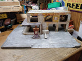 Vtg 1940’s Keystone Service Station Wooden Play Set Car Wash Gas Restoration Lot