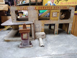 Vtg 1940’s Keystone Service Station Wooden Play Set Car Wash Gas Restoration Lot