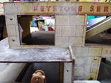 Vtg 1940’s Keystone Service Station Wooden Play Set Car Wash Gas Restoration Lot