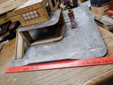 Vtg 1940’s Keystone Service Station Wooden Play Set Car Wash Gas Restoration Lot