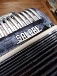 Vtg SALERI Accordion 25 Keys 12 Chords Made In Italy 14" x 13" x 6" Repair Lot