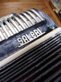 Vtg SALERI Accordion 25 Keys 12 Chords Made In Italy 14" x 13" x 6" Repair Lot