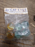 Vtg NOS Vitro Cat Eyes 6 Count Marbles 5 Star Brand Shooters Parkersburg W V #1