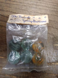 Vtg NOS Vitro Cat Eyes 6 Count Marbles 5 Star Brand Shooters Parkersburg W V #1