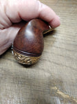 Vtg Trade Mark Frank Smoking Pipe Fancy Sterling Silver Over Ornate G F Metal