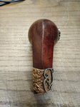 Vtg Trade Mark Frank Smoking Pipe Fancy Sterling Silver Over Ornate G F Metal