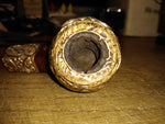 Vtg Trade Mark Frank Smoking Pipe Fancy Sterling Silver Over Ornate G F Metal
