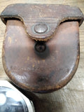 Vtg WWII US Military M-2 Compass OD Green w/Leather Carry Case