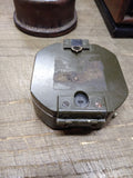 Vtg WWII US Military M-2 Compass OD Green w/Leather Carry Case
